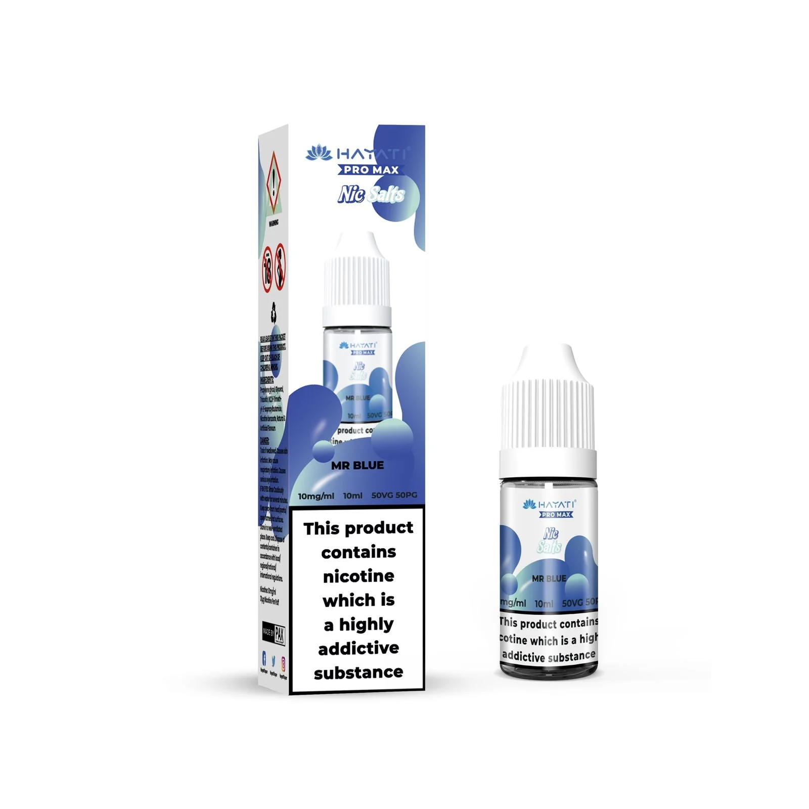 Hayati Crystal Pro Max 10ml Nic Salt - Mr Blue 10mg